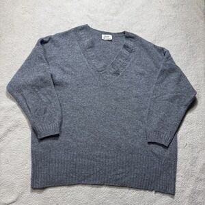 Sisley Sweater Mens XL V Neck Relaxed Fit Made in Italy‎ Wool Pullover Elegant